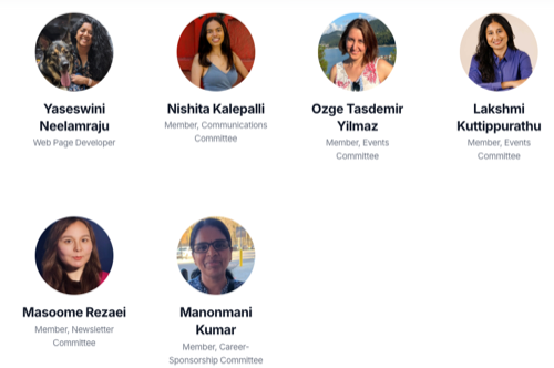 Committee Members: Yaseswini Neelamraju, Nishita Kalepalli, Ozge Tasdemir Yilmaz, Lakshmi Kuttippurathu, Masoome Rezaei, and Manonmani Kumar